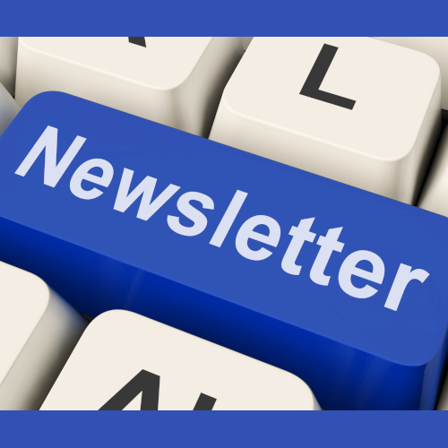 Newsletter registration form at Sheena's Marketplace